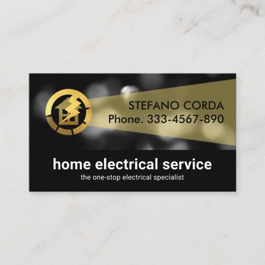 光ビーム停電《写真》ぼけ味 名刺 (正面)