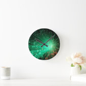 光ファイバの照明 ラウンド壁時計 (ホーム)