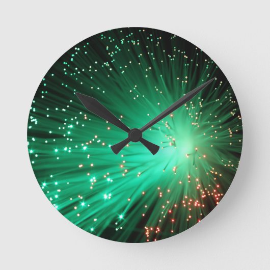 光ファイバの照明 ラウンド壁時計 (正面)