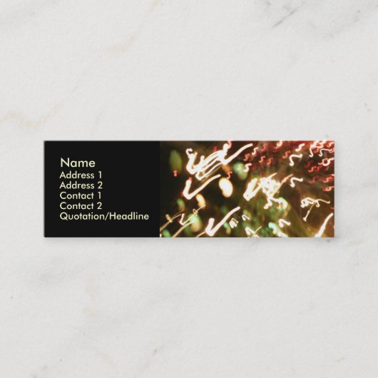 光ファイバーおもしろい スキニー名刺 (正面)