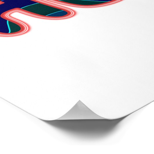 光ファイバーのネオングローHELLOグリーティング ポスター (角)