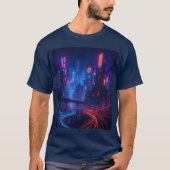光ファイバー街並み Tシャツ (正面)