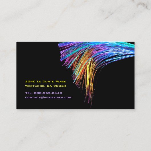 光ファイバー/ハイテク 名刺 (裏面)