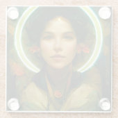 光ファンタジーのリングや輪Sci-fi ガラスコースター (裏面)