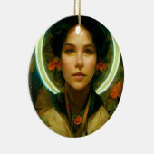 光ファンタジーのリングや輪Sci-fi セラミックオーナメント (右)