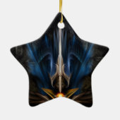 光フラクタル芸術の剣 セラミックオーナメント (裏面)