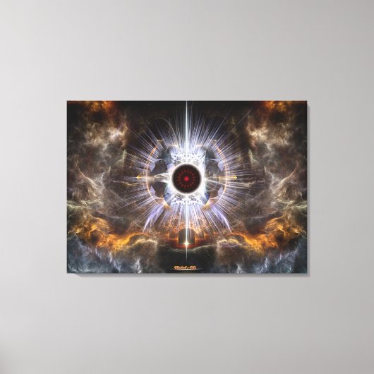 光フラクタル芸術構成の亡命 キャンバスプリント (正面)