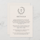 光ベージュ色シンプルモノグエレガントラム詳細 エンクロージャーカード (正面/裏面)