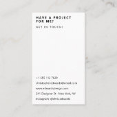 光ホロフモダンック勾配白抽象芸術 名刺 (裏面)