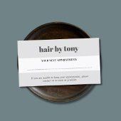 光ミニマルはっきりした灰色サロン 予約カード