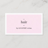 光ミニマルエレガントバラ白ヘアスタイリスト 名刺 (正面)