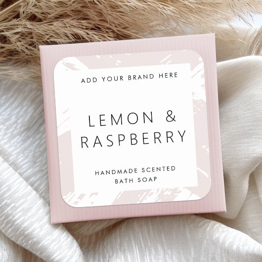 光ミニマルバラグレーbushstrokes製品ラベル スクエアシール