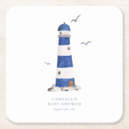 光ミニマル航海のハウスベビーシャワーアホイボーイズ スクエアペーパーコースター