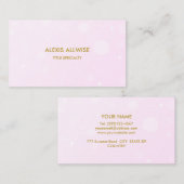 光モダンのバラ金ゴールド 名刺 (正面/裏面)