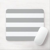 光モダンはっきりした灰色と白のストライプ マウスパッド (マウス)