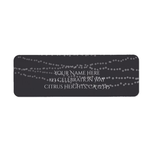 光モダンエレガント列イベントお祝い ラベル (正面)