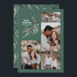 光モダンエレガント数々の植物セージ緑 シーズンカード<br><div class="desc">セージ緑のモダン写真数々の素朴な水の色の乾燥した植物のフローラミュート色クリスマスのカード。</div>