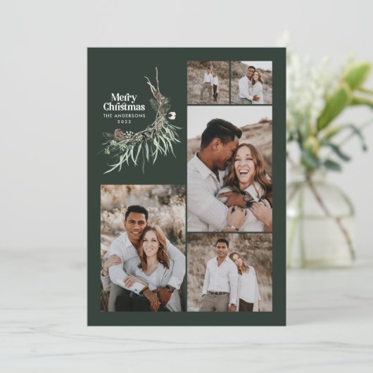 光モダンエレガント数々の植物性シック シーズンカード (スタンド正面)