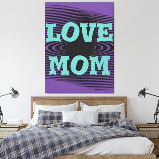 光モダンエレガント緑、黒、紫のデザイン キャンバスプリント (インサイチュ (寝室))