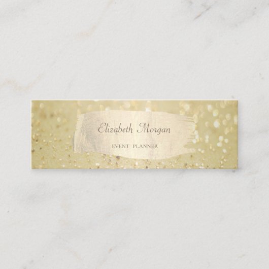 光モダンエレガント輝、金ゴールドストローク スキニー名刺 (正面)