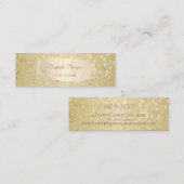 光モダンエレガント輝、金ゴールドストローク スキニー名刺 (正面/裏面)