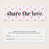 光モダンクールピンクハート美しいサロン (正面&裏面)