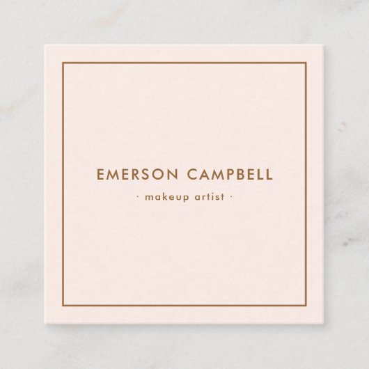 光モダンミニマル赤面フェミニン スクエア名刺 (正面)