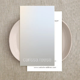 光モダンミニマル銀プロフェッショナル 名刺