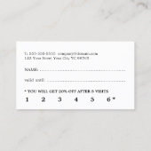 光モダンミニマル青レッド美しい ロイヤリティカード (裏面)