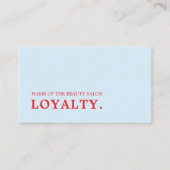 光モダンミニマル青レッド美しい ロイヤリティカード (正面)