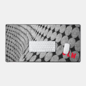 光モダン幻影単色グレーブラック デスクマット (キーボード&マウス)