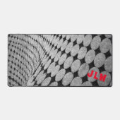 光モダン幻影単色グレーブラック デスクマット (正面)