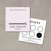 光モダン白エレガント髪ピンサロンロイヤリティ ロイヤリティカード