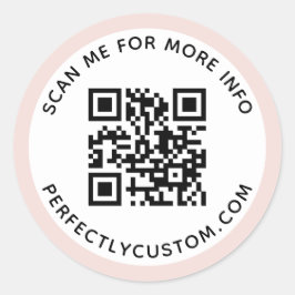 光モダン赤面ピ縁どンクQRコード及び文字Cl ラウンドシール