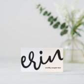 光モダン銀文字はっきりした書道バス 名刺 (スタンド正面)