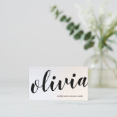 光モダン銀文字はっきりした書道 名刺 (スタンド正面)