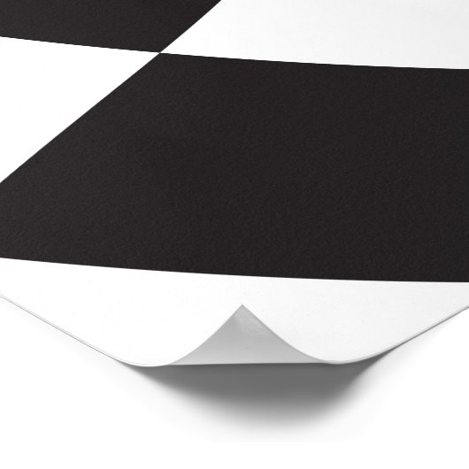 光モダン錯視ブラックとホワイトノベルティ ポスター (角)