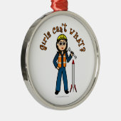 光ロケット科学者の少女 メタルオーナメント (右)