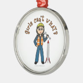 光ロケット科学者の少女 メタルオーナメント (左)