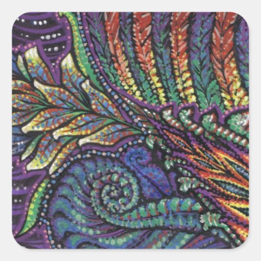 光共感覚スクエアステッカー スクエアシール (正面)