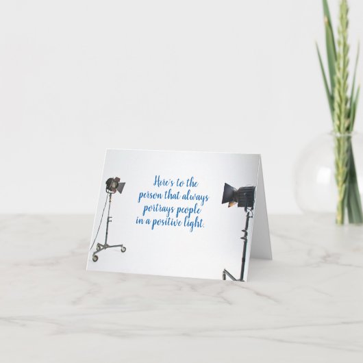 光前向き撮影者誕生日 カード (正面)