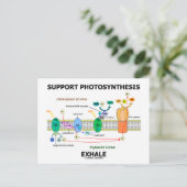 光合成エクヘールをサポート(生化学ユーモア) ポストカード (スタンド正面)