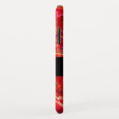 光子熱狂するイエローレッドルビージェムモノグラム抽象芸術 Case-Mate iPhoneケース (裏面/右)