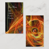 光子熱狂するモノグラム宝石オレンジ 名刺 (正面/裏面)