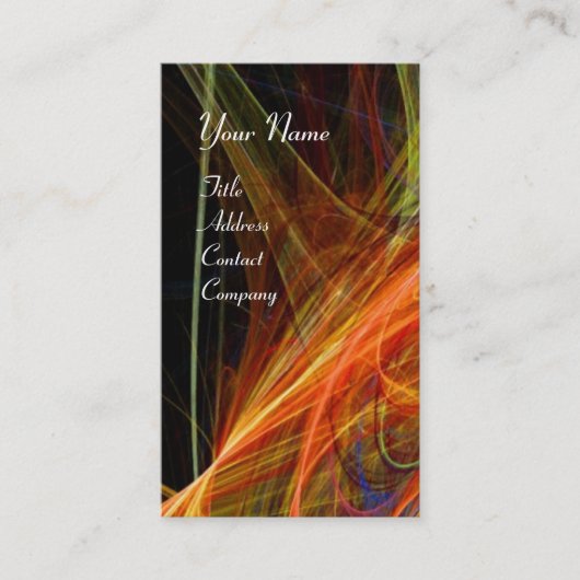 光子熱狂するモノグラム宝石オレンジ 名刺 (正面)