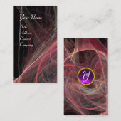 光子熱狂するモノグラム宝石パープル 名刺 (正面/裏面)