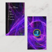 光子熱狂するモノグラム宝石ブルーパープル 名刺 (正面/裏面)
