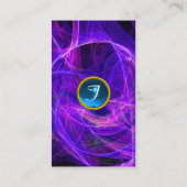 光子熱狂するモノグラム宝石ブルーパープル 名刺 (裏面)