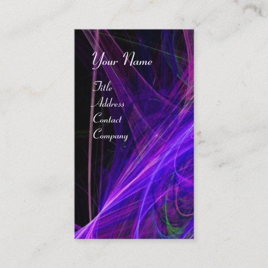 光子熱狂するモノグラム宝石ブルーパープル 名刺 (正面)