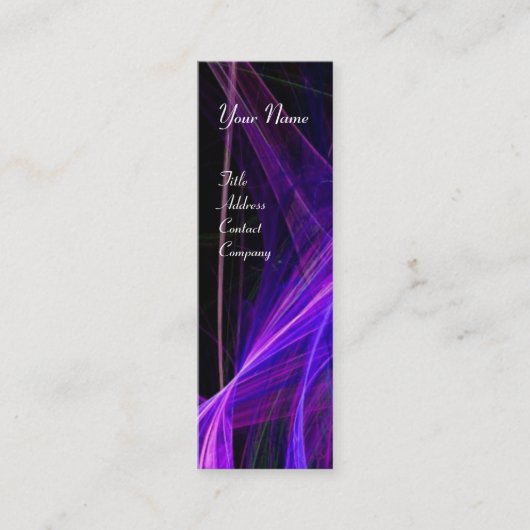 光子熱狂するモノグラム宝石ブルー スキニー名刺 (正面)